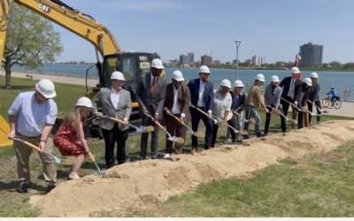 Community Leaders Break Ground on New Centennial Park on Detroit’s West Riverfront