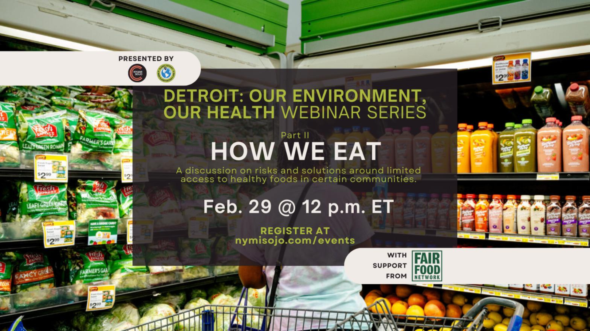 New York & Michigan Solutions Journalism Collaborative "How We Eat" webinar graphic